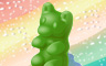 Green Apple Gummy Bear Badge - Solitaire Gardens Green Apple Gummy Bear Badge - Solitaire Gardens
