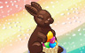Chocolate Bunny Badge - Solitaire Gardens Chocolate Bunny Badge - Solitaire Gardens