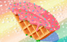 Strawberry Dipped Waffle Badge - Solitaire Gardens Strawberry Dipped Waffle Badge - Solitaire Gardens