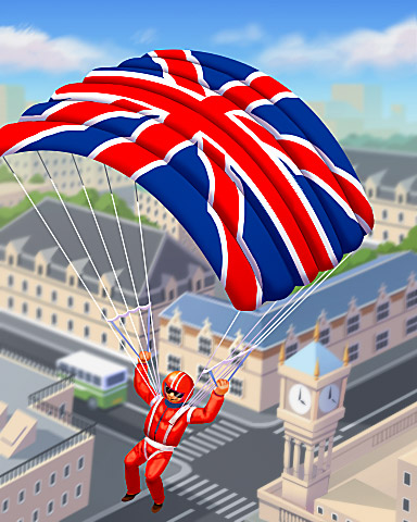 Just Dropping In Badge - Postcards From Britain Just Dropping In Badge - Postcards From Britain