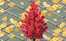 Red Autumn Tree Badge - Solitaire Gardens Red Autumn Tree Badge - Solitaire Gardens