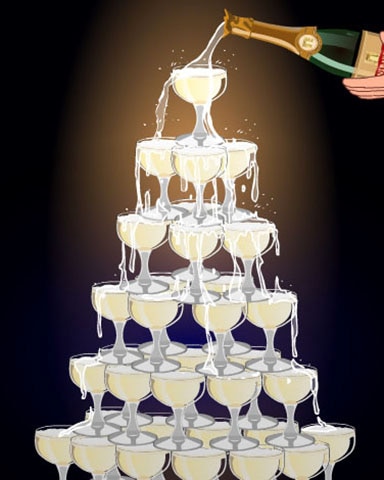 Champagne Pyramid Badge - Pogo™ Sudoku Champagne Pyramid Badge - Pogo™ Sudoku