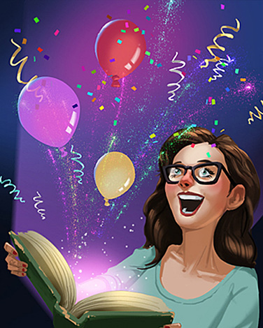 Party On The Page Badge - StoryQuest Party On The Page Badge - StoryQuest
