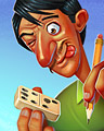 All The Right Tiles Badge - Dominoes All The Right Tiles Badge - Dominoes