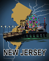 New Jersey Badge - Jet Set Solitaire New Jersey Badge - Jet Set Solitaire