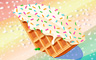 Vanilla Dipped Waffle Badge - Solitaire Gardens Vanilla Dipped Waffle Badge - Solitaire Gardens
