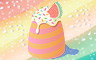 Vanilla Watermelon Petit Four Badge - Solitaire Gardens Vanilla Watermelon Petit Four Badge - Solitaire Gardens