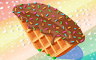 Chocolate Dipped Waffle Badge - Solitaire Gardens Chocolate Dipped Waffle Badge - Solitaire Gardens