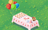 Pink Birthday Party Table Badge - Solitaire Gardens Pink Birthday Party Table Badge - Solitaire Gardens