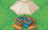 Round Picnic Table With Umbrella Badge - Solitaire Gardens Round Picnic Table With Umbrella Badge - Solitaire Gardens