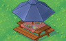 Classic Picnic Table With Umbrella Badge - Solitaire Gardens Classic Picnic Table With Umbrella Badge - Solitaire Gardens