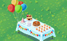Blue Birthday Party Table Badge - Solitaire Gardens Blue Birthday Party Table Badge - Solitaire Gardens