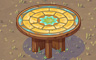 Wooden Round Table Badge - Solitaire Gardens Wooden Round Table Badge - Solitaire Gardens