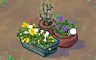 Mixed Flower Pots (bright) Badge - Solitaire Gardens Mixed Flower Pots (bright) Badge - Solitaire Gardens