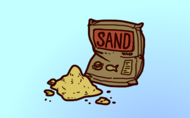 Sand, Man Badge - Quinn's Aquarium Sand, Man Badge - Quinn's Aquarium