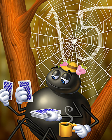 Web Artist Badge - Rainy Day Spider Solitaire Web Artist Badge - Rainy Day Spider Solitaire