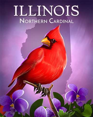 Illinois Northern Cardinal Badge - World Class Solitaire HD Illinois Northern Cardinal Badge - World Class Solitaire HD