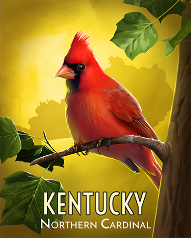 Kentucky Northern Cardinal Badge - Turbo 21 HD Kentucky Northern Cardinal Badge - Turbo 21 HD