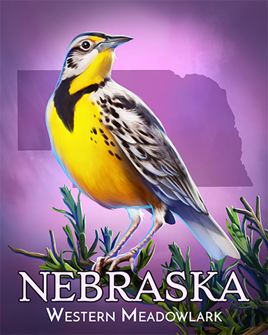 Nebraska Western Meadowlark Badge - Phlinx II Nebraska Western Meadowlark Badge - Phlinx II