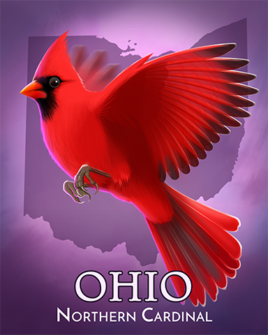 Ohio Northern Cardinal Badge - World Class Solitaire HD Ohio Northern Cardinal Badge - World Class Solitaire HD