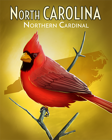North Carolina Northern Cardinal Badge - Double Deuce Poker HD North Carolina Northern Cardinal Badge - Double Deuce Poker HD