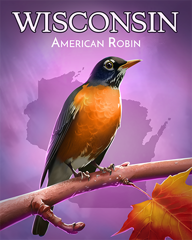 American Robin Badge - Poppit!™ HD American Robin Badge - Poppit!™ HD