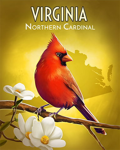 Virginia Northern Cardinal Badge - Claire Hart: Secret In The Shadows Virginia Northern Cardinal Badge - Claire Hart: Secret In The Shadows