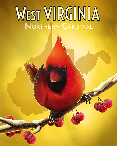 West Virginia Northern Cardinal Badge - StoryQuest West Virginia Northern Cardinal Badge - StoryQuest
