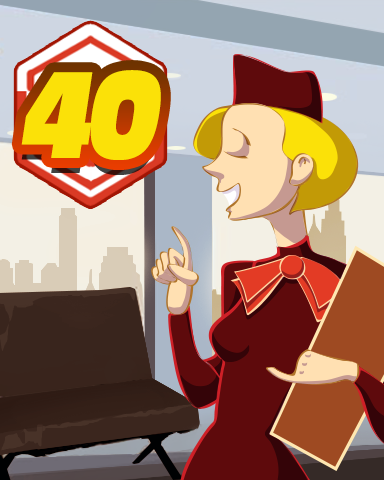 Rank 40 Badge - First Class Solitaire HD Rank 40 Badge - First Class Solitaire HD