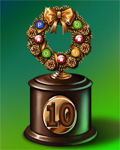 Holiday Dash Lap 10 Badge - Tumble Bees HD Holiday Dash Lap 10 Badge - Tumble Bees HD