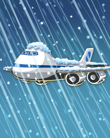 Frosty Flight Badge - Jet Set Solitaire Frosty Flight Badge - Jet Set Solitaire
