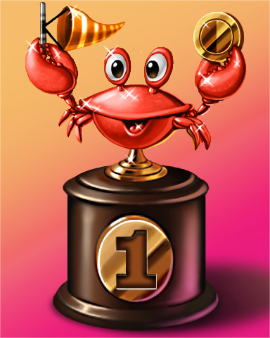Crab Cup Lap 1 Badge - A Way With Words Crab Cup Lap 1 Badge - A Way With Words