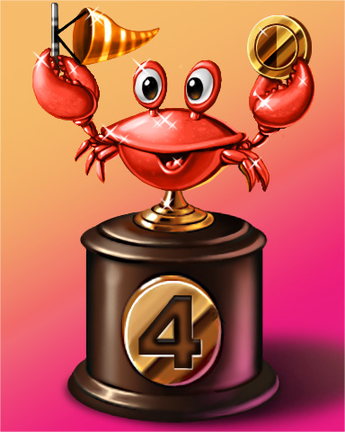 Crab Cup Lap 4 Badge - Crossword Cove HD Crab Cup Lap 4 Badge - Crossword Cove HD