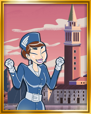 Venice Extended Stay Coach Badge - Jet Set Solitaire Venice Extended Stay Coach Badge - Jet Set Solitaire