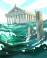 Classical Temple Badge - Vaults Of Atlantis Slots Classical Temple Badge - Vaults Of Atlantis Slots