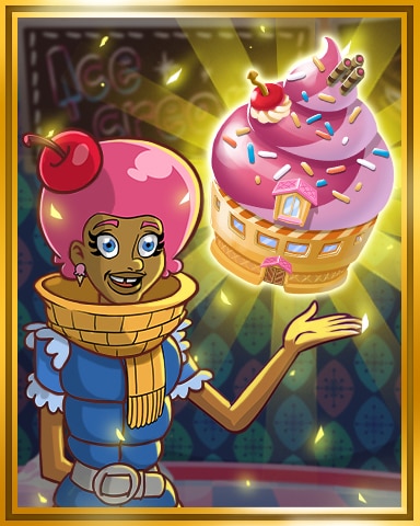 Gold Ice Cream Shop Badge - Sweet Tooth Town Gold Ice Cream Shop Badge - Sweet Tooth Town