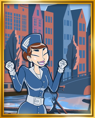 Amsterdam Extended Stay Coach Badge - Jet Set Solitaire Amsterdam Extended Stay Coach Badge - Jet Set Solitaire