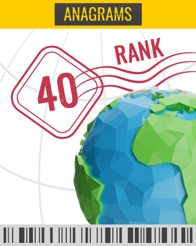 Rank 40 Badge - Anagrams Rank 40 Badge - Anagrams