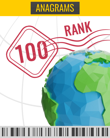 Rank 100 Badge - Anagrams Rank 100 Badge - Anagrams