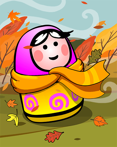 Windy Fall Badge - Trizzle Windy Fall Badge - Trizzle