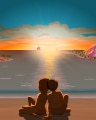 Sunset Silhouette Badge - Thousand Island Solitaire HD Sunset Silhouette Badge - Thousand Island Solitaire HD
