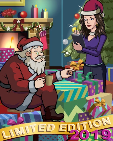 2019 Christmas Limited Edition Badge - Claire Hart: Secret In The Shadows 2019 Christmas Limited Edition Badge - Claire Hart: Secret In The Shadows
