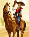 Friendly Cowboy Badge - Texas Hold'em Poker Friendly Cowboy Badge - Texas Hold'em Poker