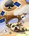 Parachutin' Pooch Badge - Spades Parachutin' Pooch Badge - Spades