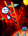 Climb The Ladder Badge - Hangman Hijinks Climb The Ladder Badge - Hangman Hijinks
