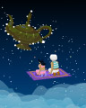 Cosmic Carpet Ride Badge - Ali Baba Slots&trade;