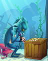 Imperfect Lagoon Badge - Perfect Pair Solitaire Imperfect Lagoon Badge - Perfect Pair Solitaire