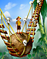Cliff Hanger Badge - Lost Temple Poker Cliff Hanger Badge - Lost Temple Poker