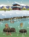 Hot Spring Monkey Badge - Mahjong Escape Hot Spring Monkey Badge - Mahjong Escape