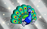 Silver Stuffed Peacock Badge - Poppit! Bingo Silver Stuffed Peacock Badge - Poppit! Bingo